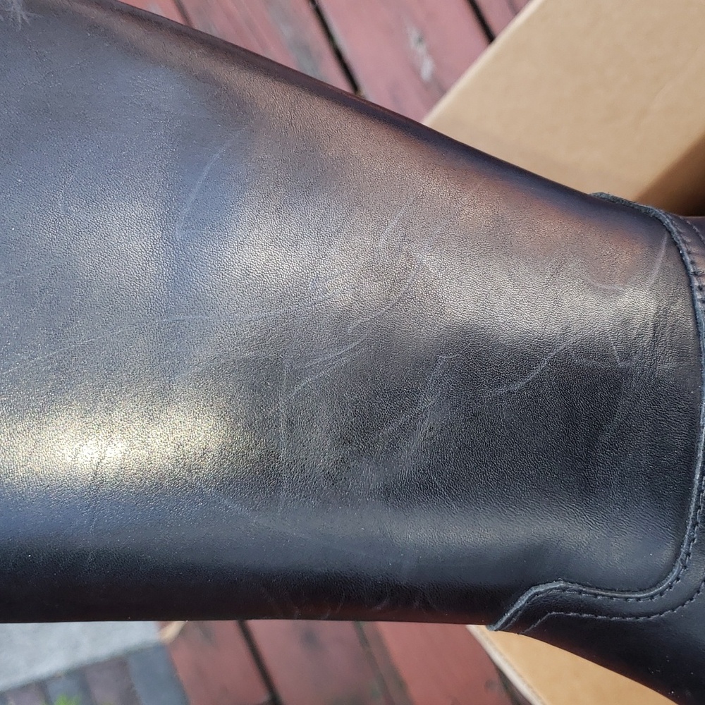 NWOT RALPH LAUREN  TONE RIDING POLO TALL BOOTS Women's 7.. Scratches! - Picture 4 of 11